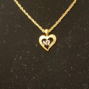 Nina Ricci Gold Heart Pendant Necklace